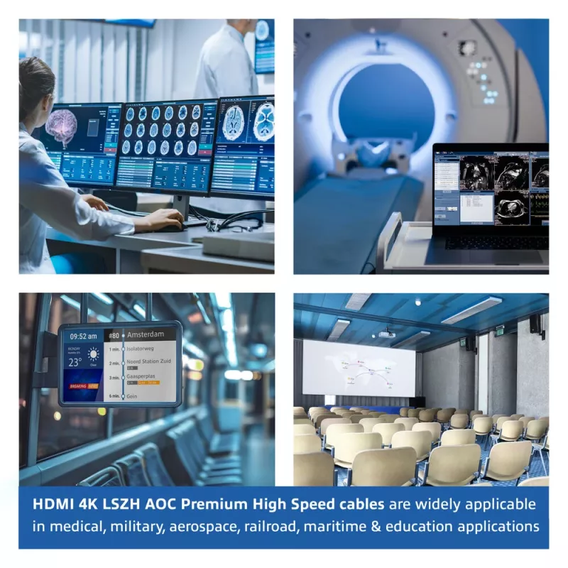 ACT 100 meetrit HDMI Premium High Speed 4K aktiivne optiline kaabel v2.0 LSZH HDMI-A isane - HDMI-A isane