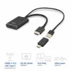 ACT HDMI USB USB-C emasesse adapterisse, 4K@60Hz. Kaabli pikkus: 0,25 m, Pistik 1: USB USB-C, Pistik 2: HDMI + USB. Kogus pakendis: 1 tk