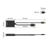 ACT HDMI USB USB-C emasesse adapterisse, 4K@60Hz. Kaabli pikkus: 0,25 m, Pistik 1: USB USB-C, Pistik 2: HDMI + USB. Kogus pakendis: 1 tk