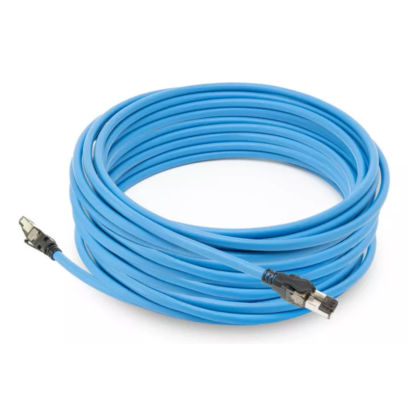 ACT sinine 75 meetrit S/FTP CAT6A B2ca PoE++ 100W solid prefab paigalduskaabel, RJ45 isane – isane
