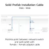 ACT sinine 75 meetrit S/FTP CAT6A B2ca PoE++ 100W solid prefab paigalduskaabel, RJ45 isane – isane
