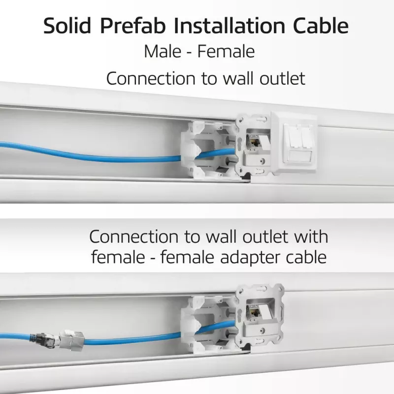 ACT 25 meetrit S/FTP CAT6A B2ca PoE++ 100W, täisjuhtmega eelpaigalduskaabel, RJ45 isane – emane