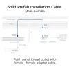 ACT 25 meetrit S/FTP CAT6A B2ca PoE++ 100W, täisjuhtmega eelpaigalduskaabel, RJ45 isane – emane