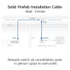 ACT 25 meetrit S/FTP CAT6A B2ca PoE++ 100W, täisjuhtmega eelpaigalduskaabel, RJ45 isane – emane