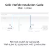 ACT CAT6A S/FTP B2ca PoE++ 100W täislõimega tehases otsastatud paigalduskaabel, isane–emane RJ45, 75 m (FB0175)