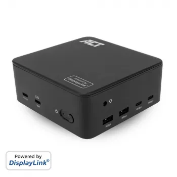 ACT universaalne USB-C dokkimisjaam 4K, 3 HDMI/DisplayPort monitori jaoks, DisplayLink