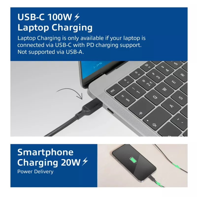 ACT universaalne USB-C dokkimisjaam 4K, 3 HDMI/DisplayPort monitori jaoks, DisplayLink