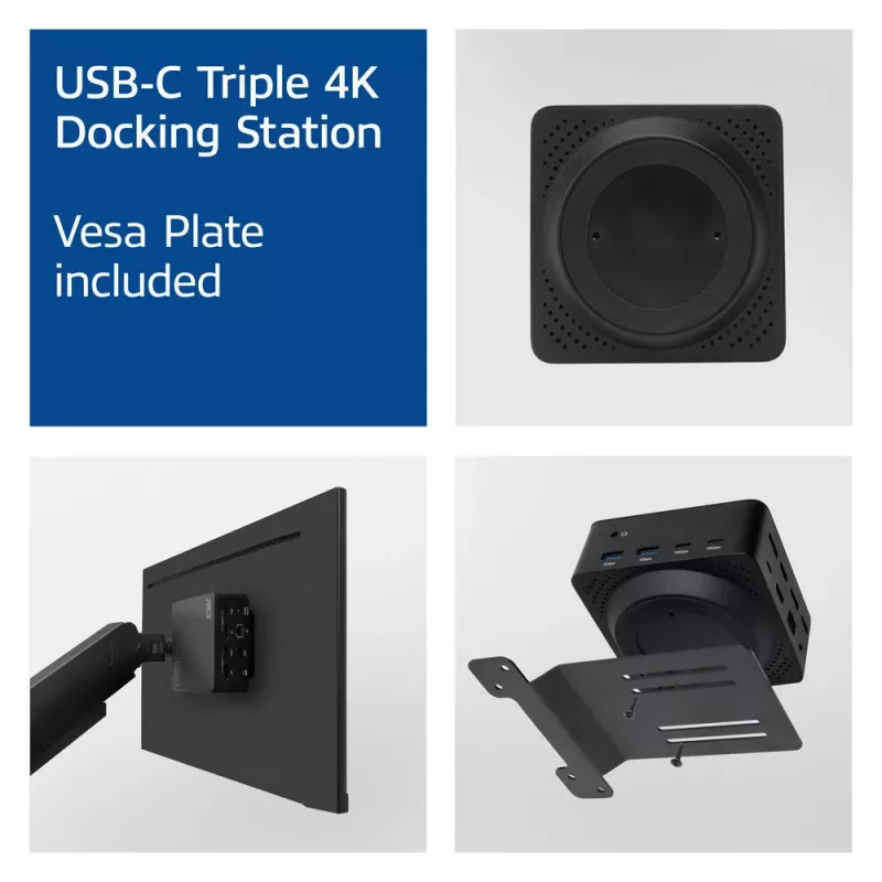 ACT universaalne USB-C dokkimisjaam 4K, 3 HDMI/DisplayPort monitori jaoks, DisplayLink