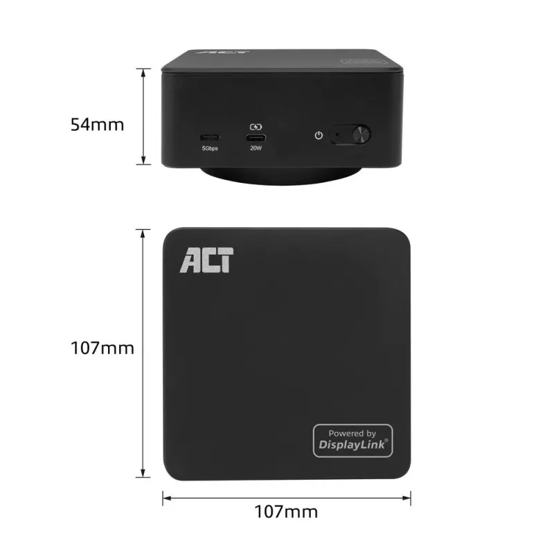 ACT universaalne USB-C dokkimisjaam 4K, 3 HDMI/DisplayPort monitori jaoks, DisplayLink