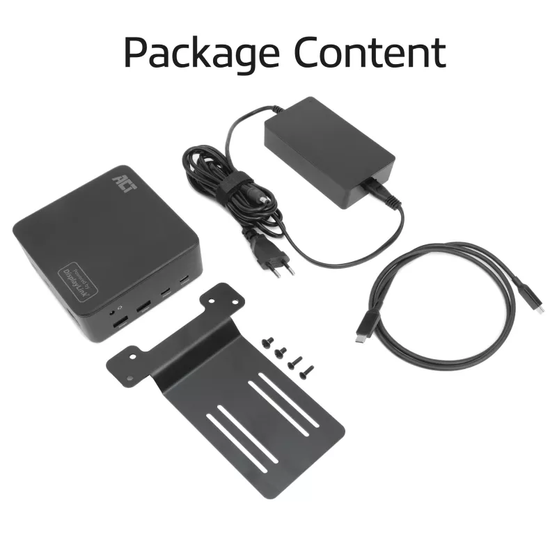 ACT universaalne USB-C dokkimisjaam 4K, 3 HDMI/DisplayPort monitori jaoks, DisplayLink