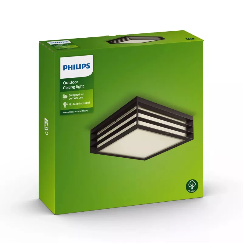 Philips myGarden Moonshine laevalgusti 28W E27 ilma pirnita, välisseinavalgustus, antratsiit, alumiinium, sünteetika, IP44, aed, terrass, II