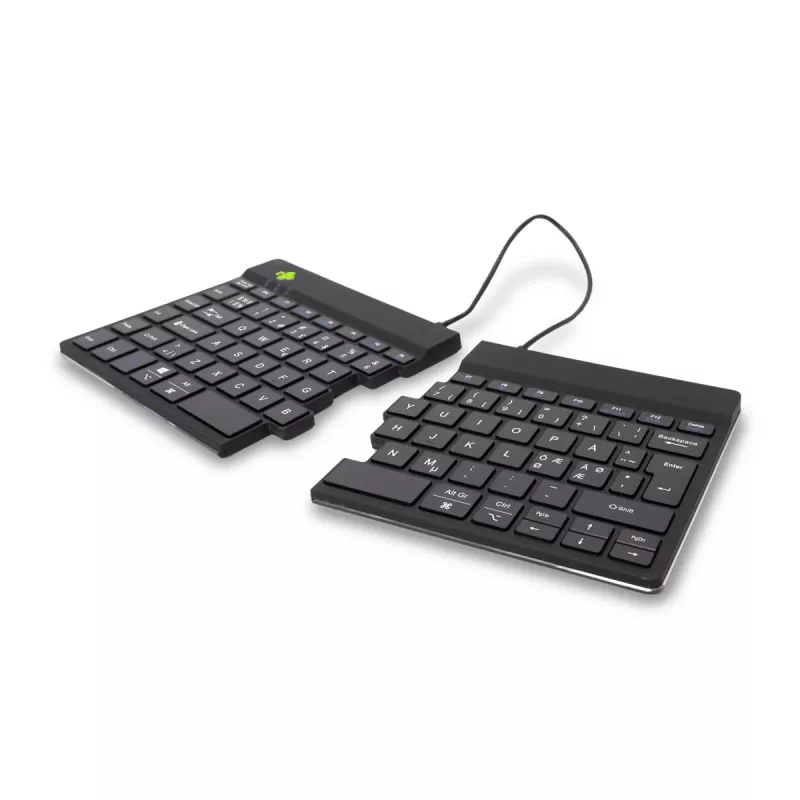 R-Go Tools ergonoomiline klaviatuur R-Go Split Break koos pausitarkvaraga, ergonoomiline poolitatud klaviatuur, QWERTY (NORDIC), Bluetooth, must