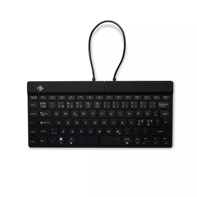 R-Go Tools ergonoomiline klaviatuur R-Go Split Break koos pausitarkvaraga, ergonoomiline poolitatud klaviatuur, QWERTY (NORDIC), Bluetooth, must