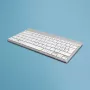 R-Go Tools ergonoomiline klaviatuur R-Go Compact Break, kompaktne klaviatuur pausitarkvaraga, QWERTZ (CH), Bluetooth, valge