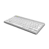R-Go Tools ergonoomiline klaviatuur R-Go Compact Break, kompaktne klaviatuur pausitarkvaraga, QWERTZ (CH), Bluetooth, valge