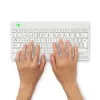 R-Go Tools ergonoomiline klaviatuur R-Go Compact Break, kompaktne klaviatuur pausitarkvaraga, QWERTZ (CH), Bluetooth, valge
