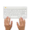 R-Go Tools ergonoomiline klaviatuur R-Go Compact Break, kompaktne klaviatuur pausitarkvaraga, QWERTZ (CH), Bluetooth, valge