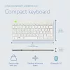 R-Go Tools ergonoomiline klaviatuur R-Go Compact Break, kompaktne klaviatuur pausitarkvaraga, QWERTZ (CH), Bluetooth, valge