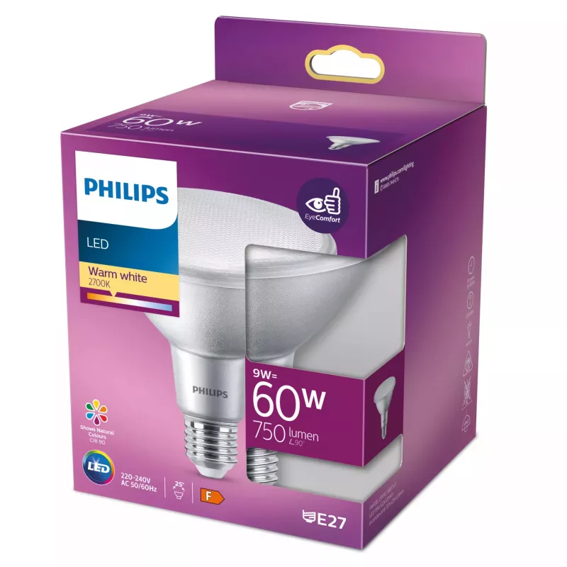 Reflektorlamp Philips PAR38 9W (eq. 60W) E27 750 lm 2700K CRI90 25°
