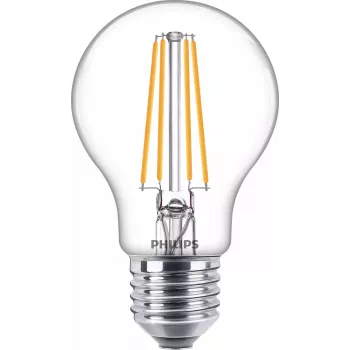 Philips Filament Bulb Clear 60 W A60 E27 x6, 7 W, 60 W, E27, 806 lm, 15000 h