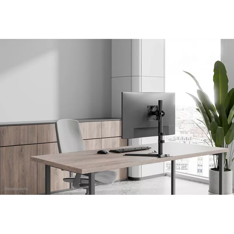 Neomounts DS45-600BL1 ühe monitori alus 10–32-tolliste ekraanide jaoks, VESA 75x75–100x100, max 9 kg, vabaltseisev, must