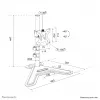 Neomounts DS45-600BL1 ühe monitori alus 10–32-tolliste ekraanide jaoks, VESA 75x75–100x100, max 9 kg, vabaltseisev, must