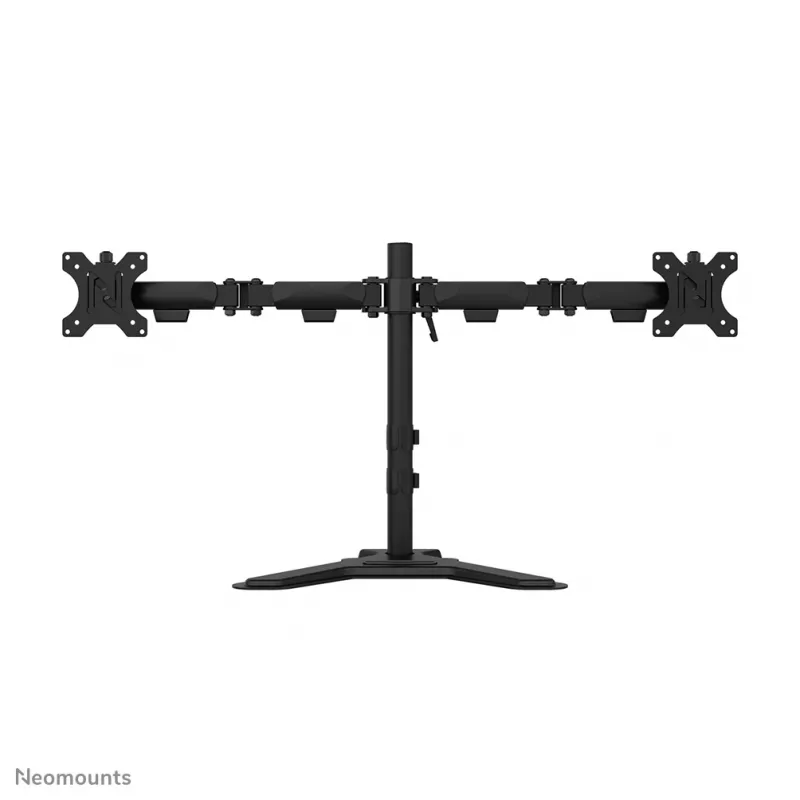 Kahe monitori alus Neomounts DS45-600BL2 ekraanidele 10–32 tolli, toetab 2 kuvarit, max 6 kg, VESA 75x75–100x100, vabaltseisev, must