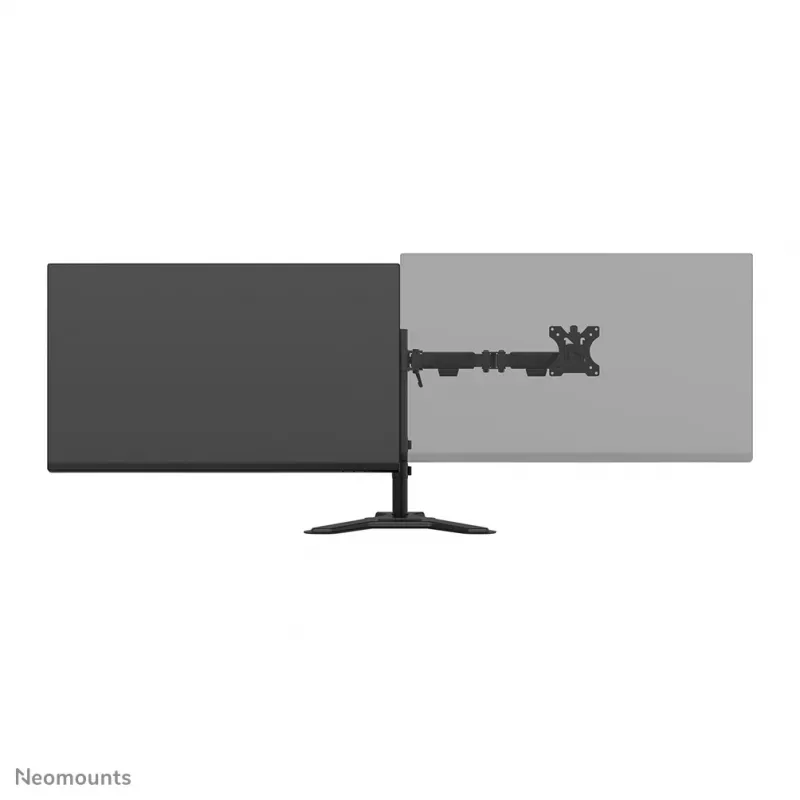 Kahe monitori alus Neomounts DS45-600BL2 ekraanidele 10–32 tolli, toetab 2 kuvarit, max 6 kg, VESA 75x75–100x100, vabaltseisev, must
