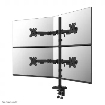 Neomounts DS60-600BL2-2 nelja monitori käsi 10–32-tollistele ekraanidele, VESA 75x75–100x100, maksimaalne koormus 8 kg, klamber/laualäbiviik, must