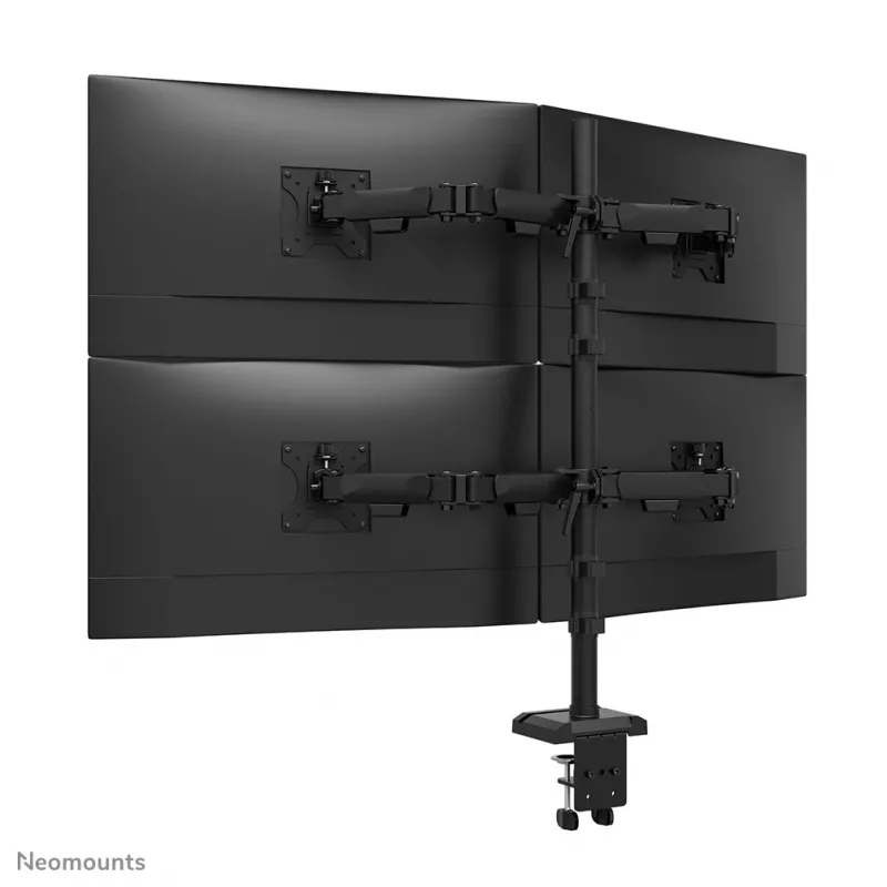 Neomounts DS60-600BL2-2 nelja monitori käsi 10–32-tollistele ekraanidele, VESA 75x75–100x100, maksimaalne koormus 8 kg, klamber/laualäbiviik, must