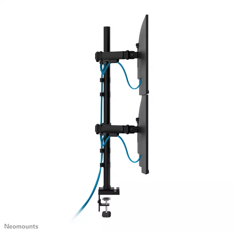 Neomounts DS60-600BL2-2 nelja monitori käsi 10–32-tollistele ekraanidele, VESA 75x75–100x100, maksimaalne koormus 8 kg, klamber/laualäbiviik, must