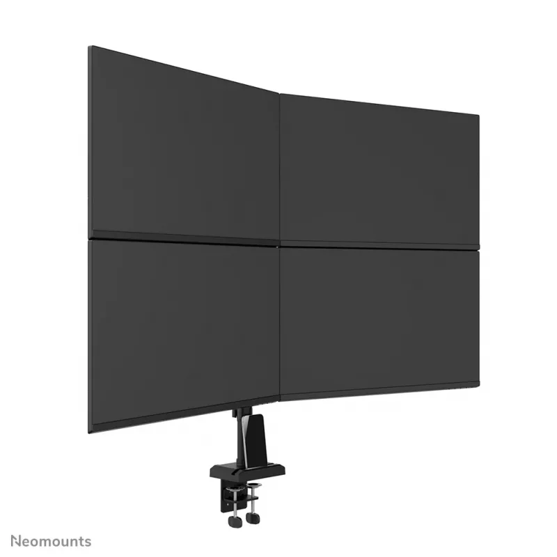 Neomounts DS60-600BL2-2 nelja monitori käsi 10–32-tollistele ekraanidele, VESA 75x75–100x100, maksimaalne koormus 8 kg, klamber/laualäbiviik, must
