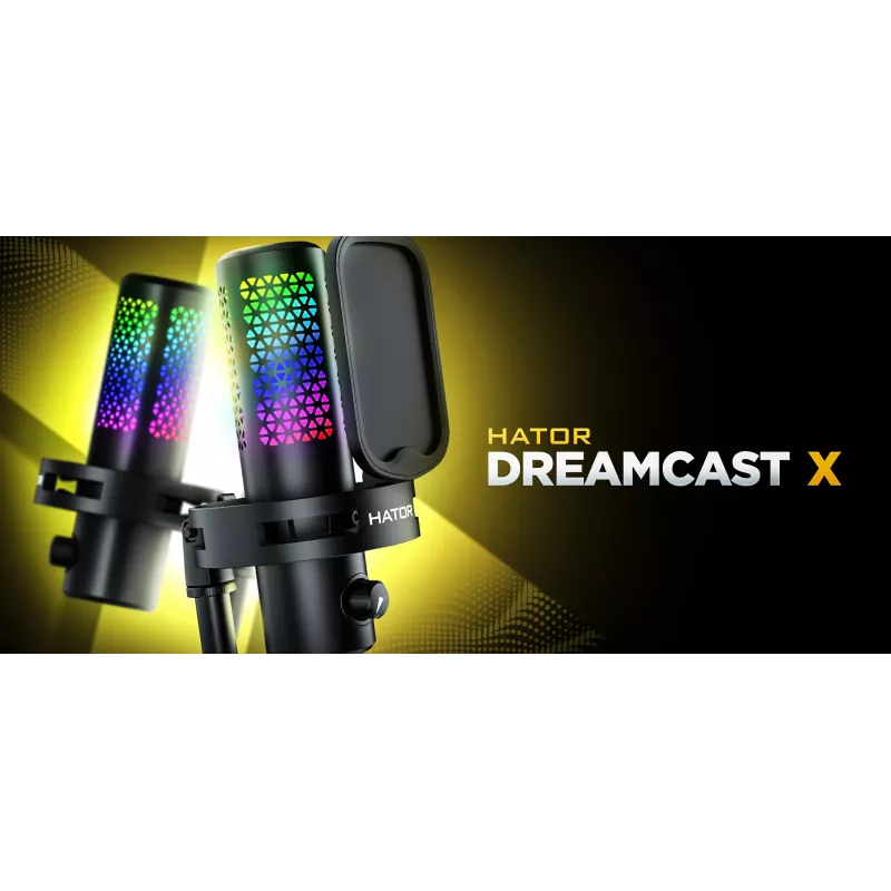 HATOR Dreamcast X, Must, taskuhäälingu mikrofon, -32 dB, 20 - 16000 Hz, 16 bit, 96 kHz, 70 dB