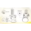 HATOR Dreamcast X, Must, taskuhäälingu mikrofon, -32 dB, 20 - 16000 Hz, 16 bit, 96 kHz, 70 dB