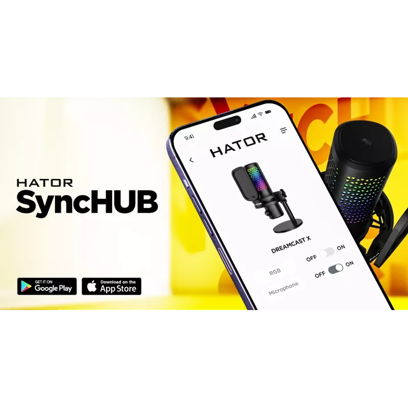 HATOR Dreamcast X, Must, taskuhäälingu mikrofon, -32 dB, 20 - 16000 Hz, 16 bit, 96 kHz, 70 dB