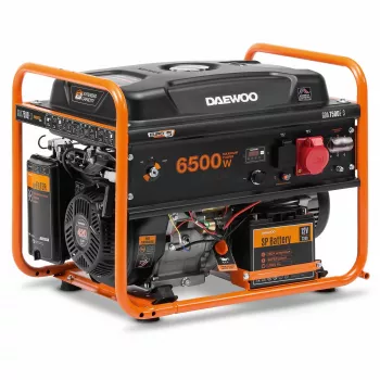 Daewoo GDA 7500E-3 mootor-generaator 6000 W 30 L Bensiin Oranž, Must