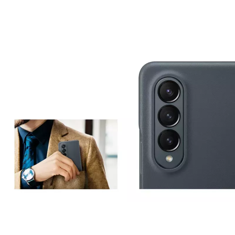 Mobiiltelefoni ümbris kate Samsung Galaxy Z Fold4 EF-VF936LBEGWW Nahk Must