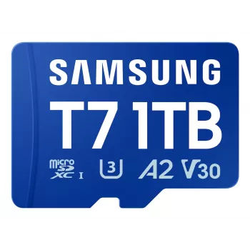 Samsung T7 microSD-kaart, 1 TB, MicroSDXC, UHS-I, 170 MB/s, Klass 3 (U3), V30