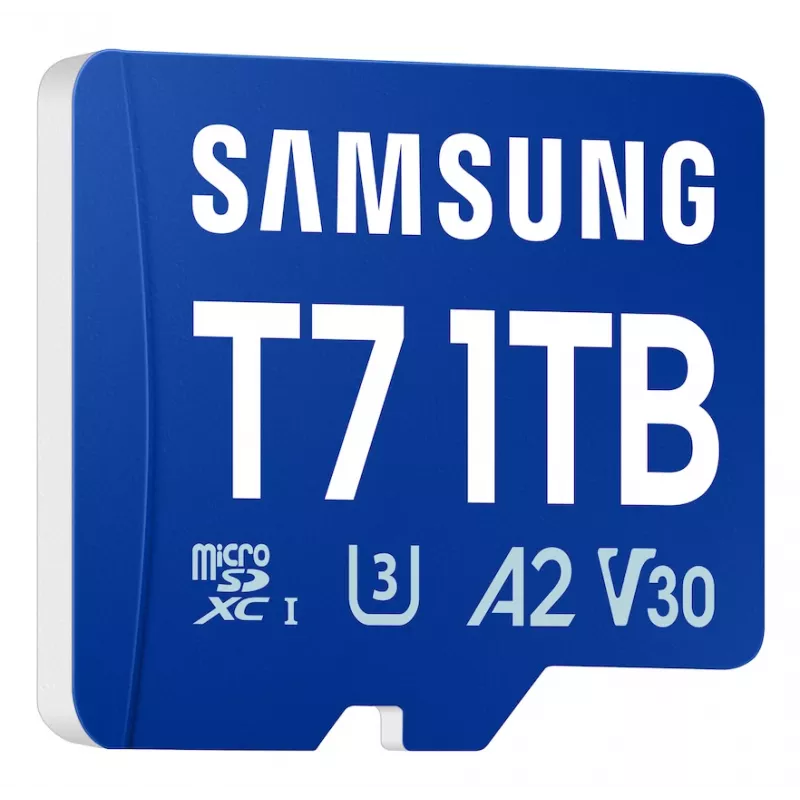 Samsung T7 microSD-kaart, 1 TB, MicroSDXC, UHS-I, 170 MB/s, Klass 3 (U3), V30