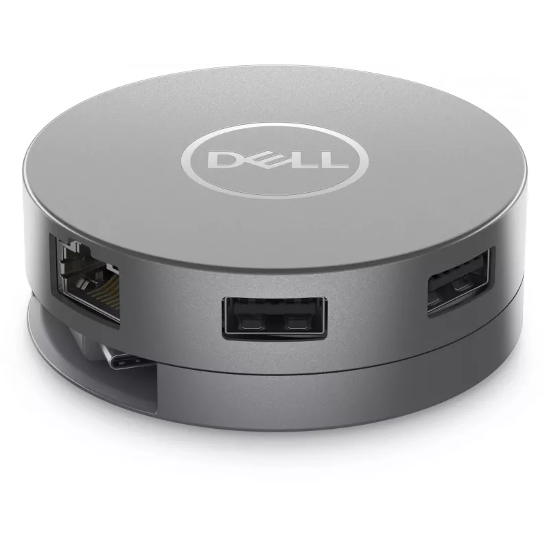 DELL 6-in-1 USB-C Multiport Adapter - DA305, Wired, USB 3.2 Gen 2 (3.1 Gen 2) USB-C, 10,100,1000 Mbit/s, Silver, 3840 x 2160 pixels, Dell