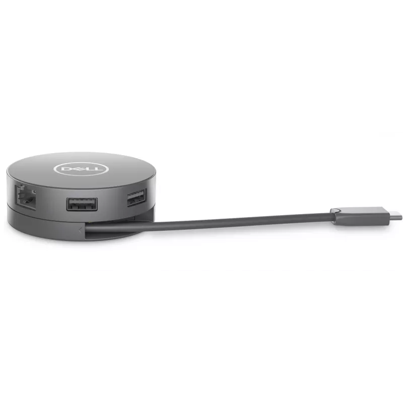DELL 6-in-1 USB-C Multiport Adapter - DA305, Wired, USB 3.2 Gen 2 (3.1 Gen 2) USB-C, 10,100,1000 Mbit/s, Silver, 3840 x 2160 pixels, Dell