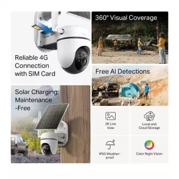 TP-Link Tapo C615G KIT Dome IP turvakaamera Välistingimustesse 2304 x 1296 pikslit Lagi/Sein/Post
