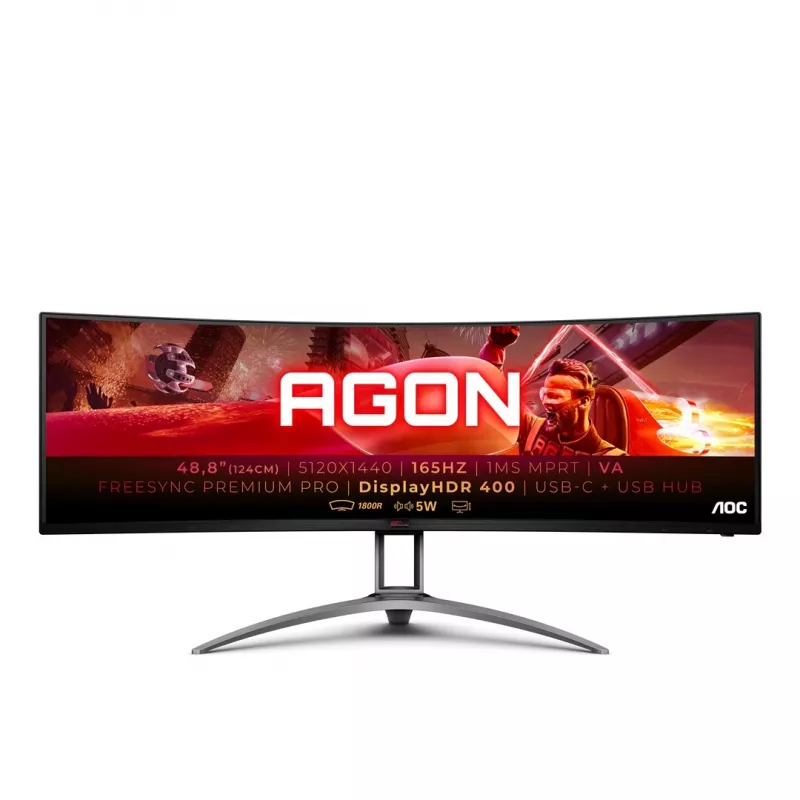 AOC B2 AG493UCX2 arvutimonitor 124 cm (48,8) 5120 x 1440 pikslit Quad HD LED Must