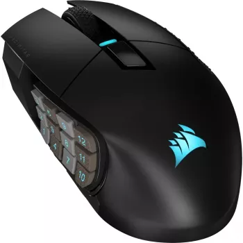 Corsair SCIMITAR ELITE WIRELESS hiir Mänguritele Paremakäeline RF traadita + Bluetooth + USB USB-C Optiline 26000 DPI