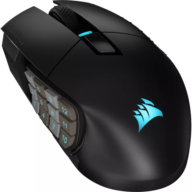 Corsair SCIMITAR ELITE WIRELESS hiir Mänguritele Paremakäeline RF traadita + Bluetooth + USB USB-C Optiline 26000 DPI
