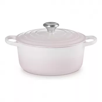 Le Creuset Signature malmpott 24 cm ümmargune kastrul merekarbi roosa
