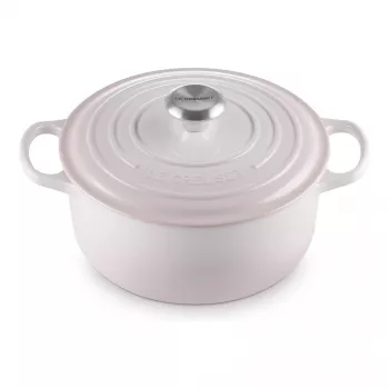 Le Creuset Signature malmpott 24 cm ümmargune kastrul merekarbi roosa