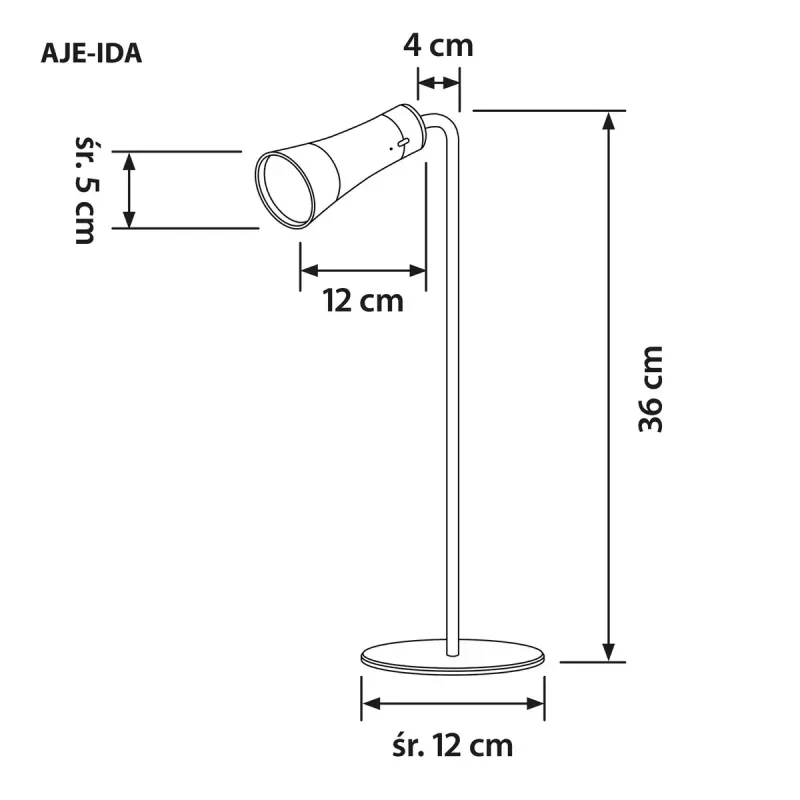 Activejet AJE-IDA 4IN1 mitmeotstarbeline lamp, must