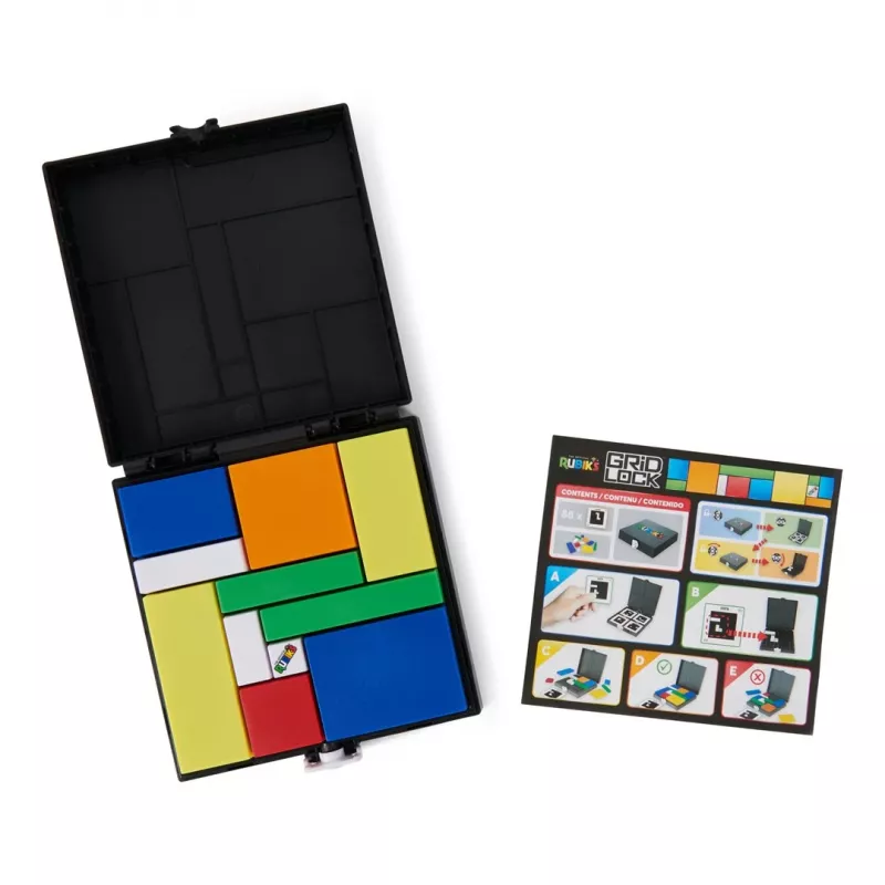 Rubik’s Cube Gridlock mäng, klassikalisest ajuvõimlemisest inspireeritud probleemilahendusmäng, näpumänguasi, täiskasvanutele ja lastele alates 7. eluaastast