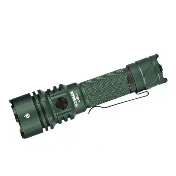 Käsitaskulamp AceBeam L16 2.0 roheline — laetav 21700 Li‑Ion, 5000 mAh, kuni 2100 lm, IP68, 7 väljundastet